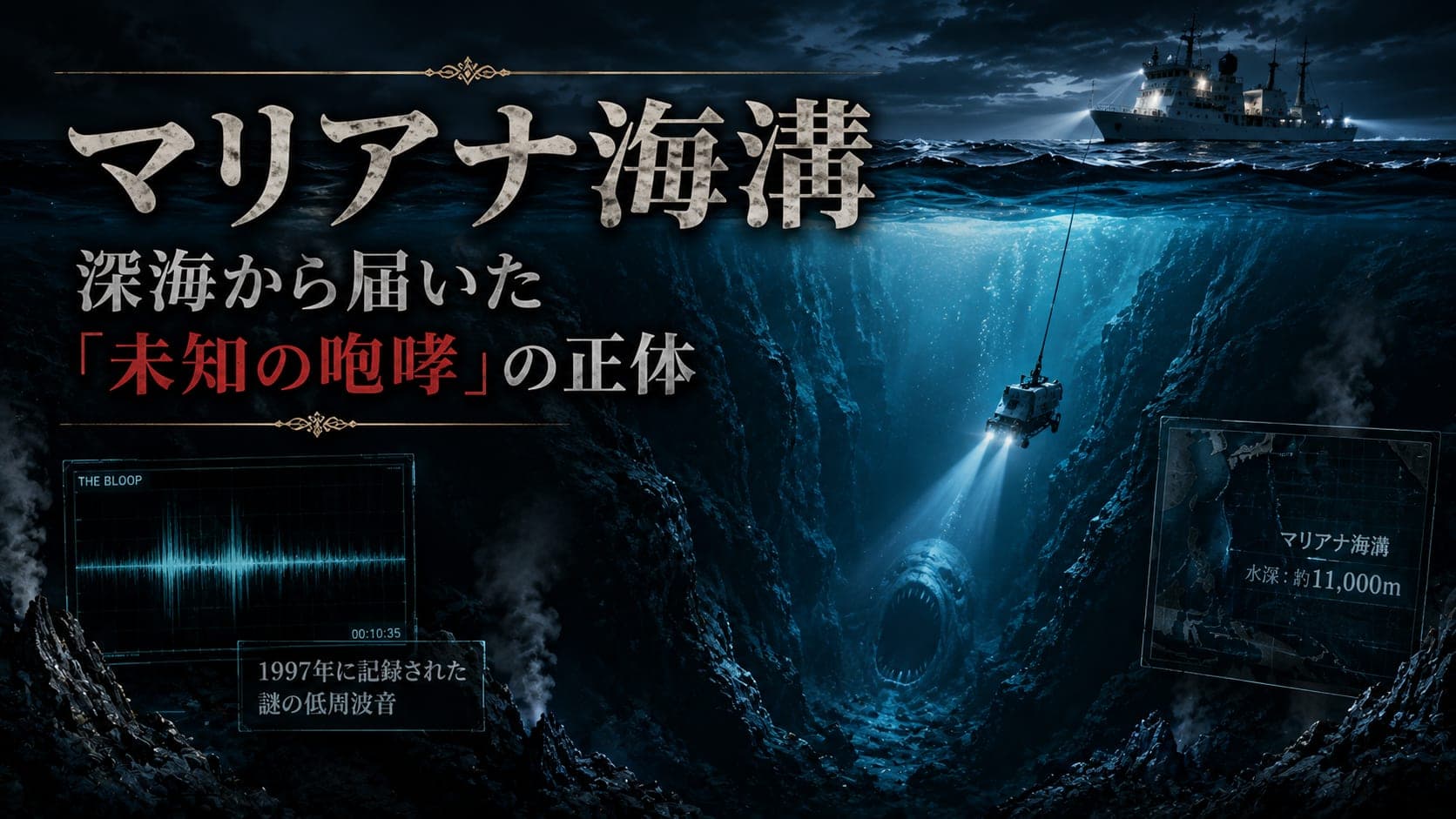 マリアナ海溝の怪音──深海から届いた「未知の咆哮」の正体