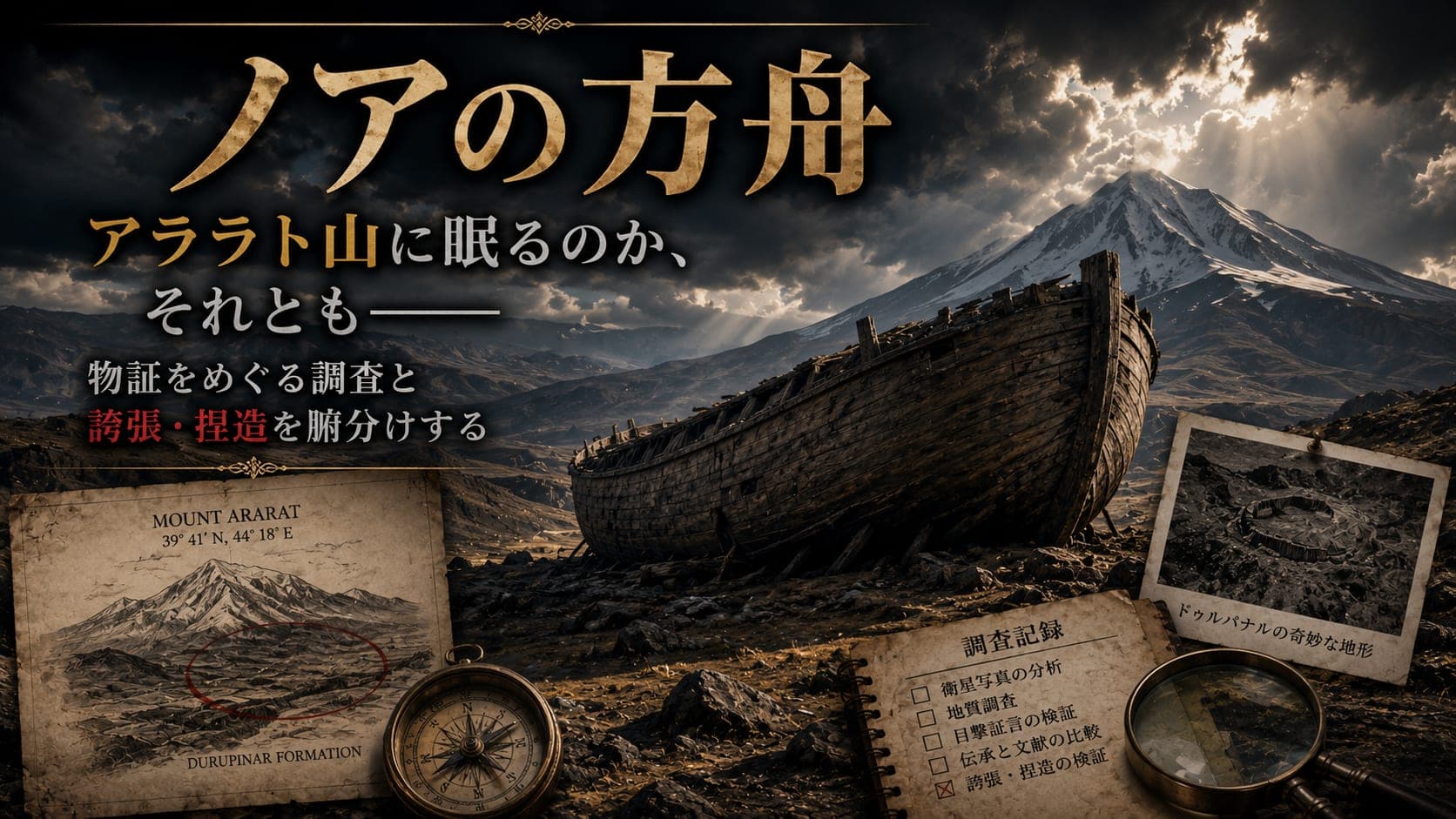 ノアの方舟──アララト山に眠るのか、それとも──物証をめぐる調査と誇張・捏造を腑分けする